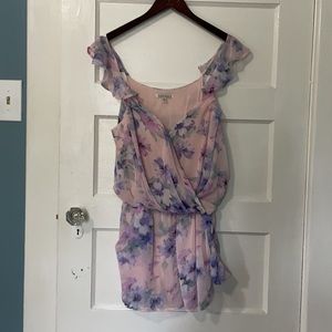 Flutter sleeve chiffon romper